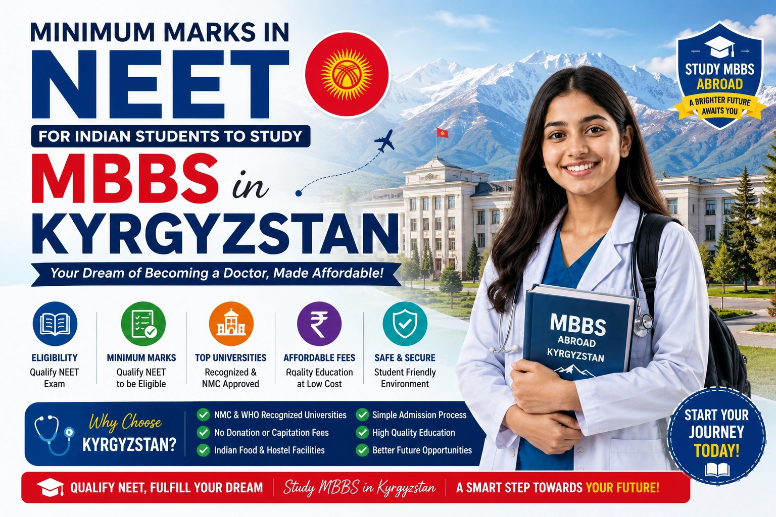 Minimum Marks in NEET for Indian Students to Study MBBS in Kyrgyzstan (2026)